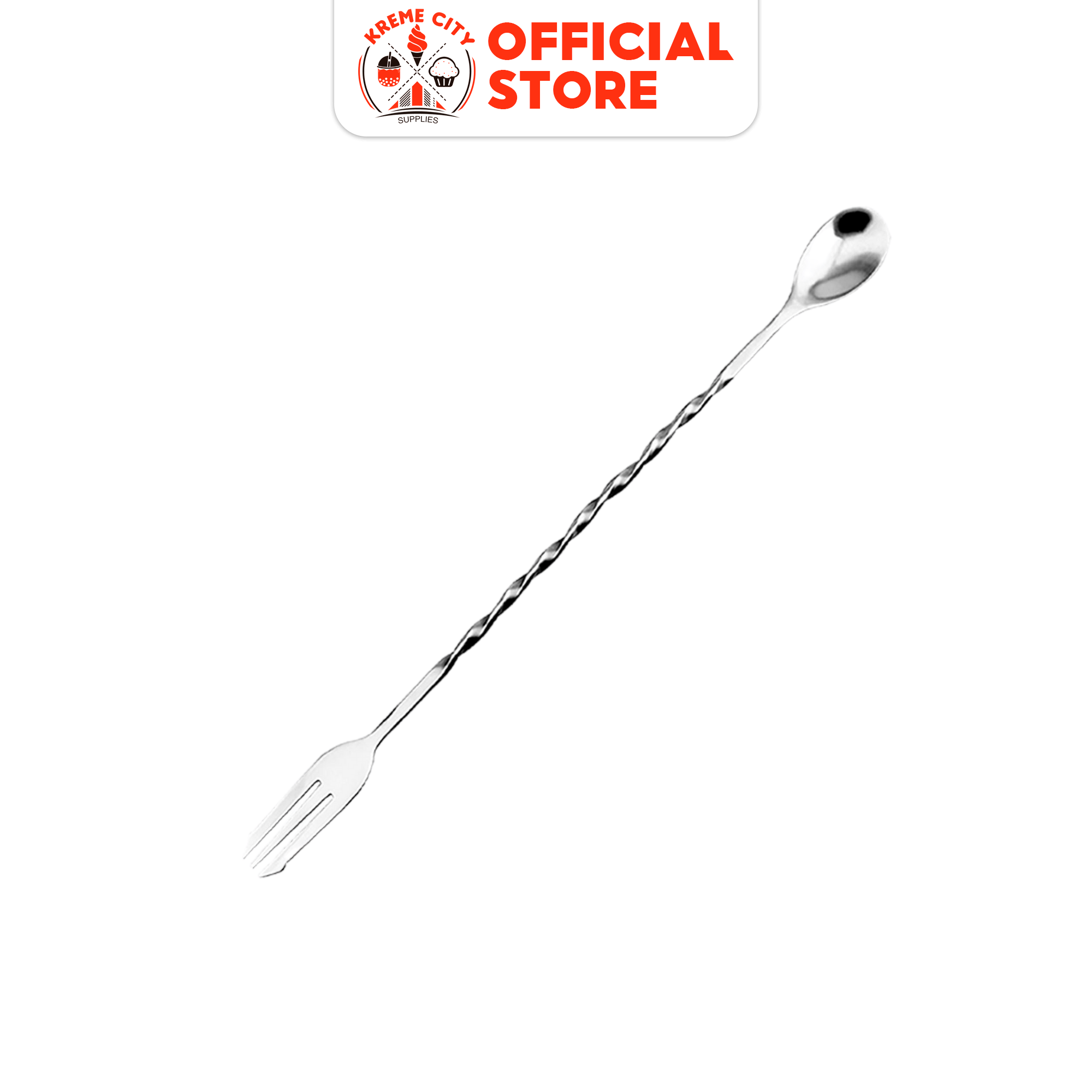 Kreme City Stainless Steel Stirring Bar Spoon with Relish Fork Lazada PH