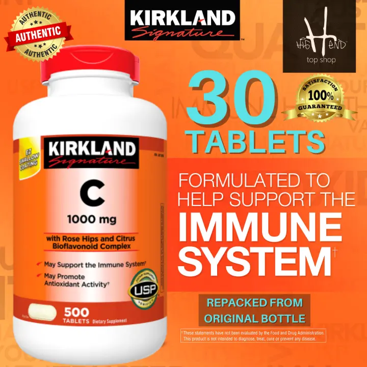 30 Tablets Kirkland Vitamin C 1000 Mg Authentic Lazada Ph