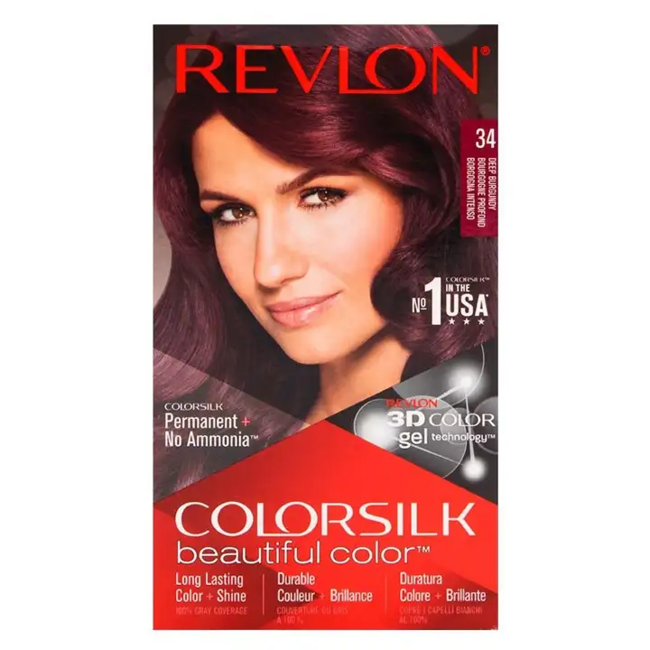 Revlon Colorsilk Beautiful Color With Keratin 130ml Deep Burgundy No 34