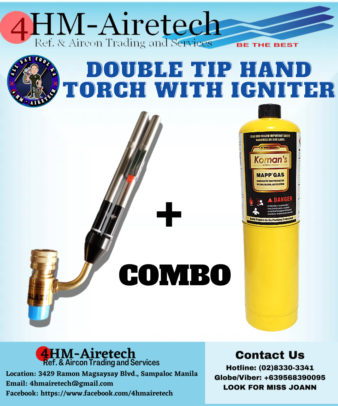 FOURHM BLAZE HAND TORCH Double Tip Hand Torch with Igniter (TOR013 ...