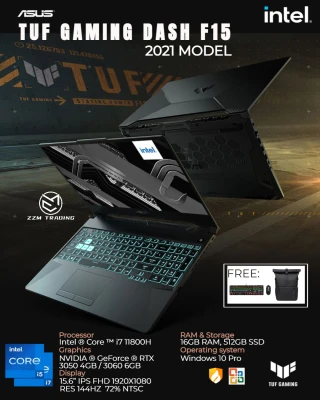 Asus TUF Gaming Dash F15 FX506HM/ FX506H Brand New Gaming Laptop Intel® Core™ i7 11800H RTX 3050/ RTX3060 15.6" IPS FHD