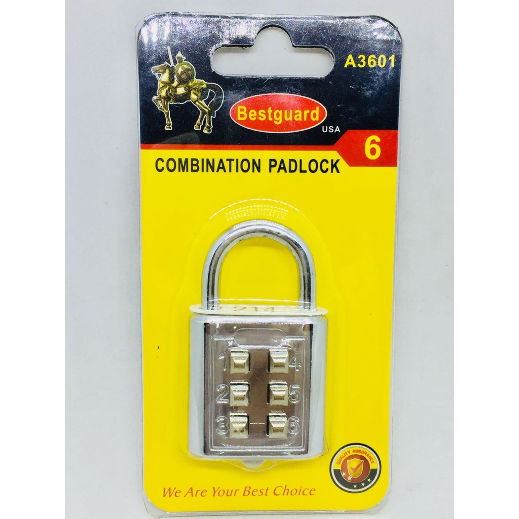ON.BESTGUARD combination padlock/number (A3601)6 Lazada PH