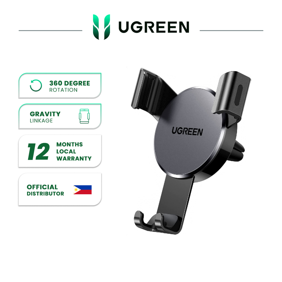 Ugreen Gravity Drive Air Vent Mount Phone Holder Ph Lazada Ph 1678