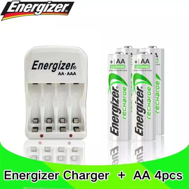 New Energizer Original AA Batteries Charger 1.2V AA 2450mAh NiMH Rechargeable Batteries Lazada PH
