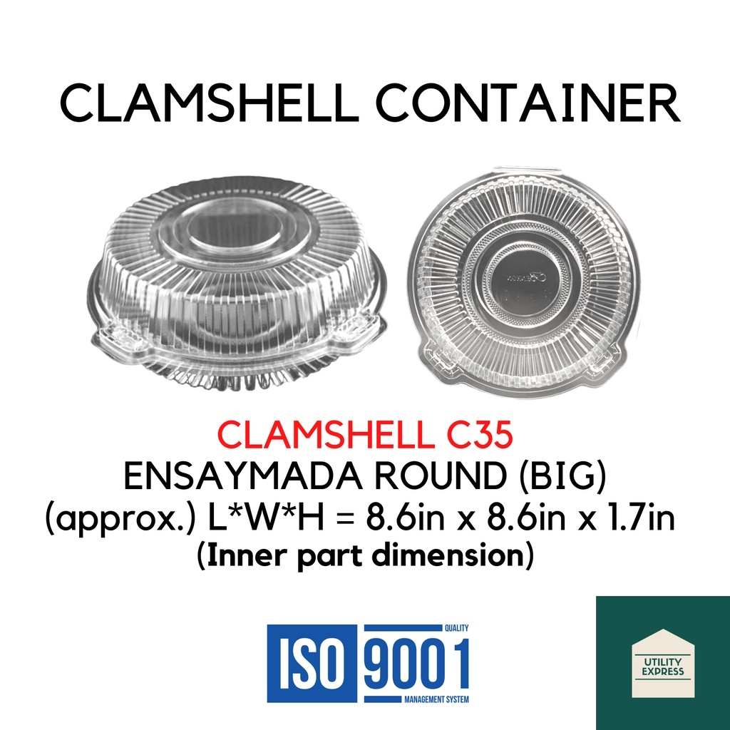 COD [10 to 20 PCS] Clamshell Plastic Containers / OPS Food Container