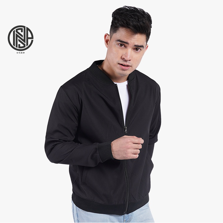 Inspi Bomber Jacket For Men 2022 Trendy Korean Style Cotton Thick Quality Jackets With Zipper 