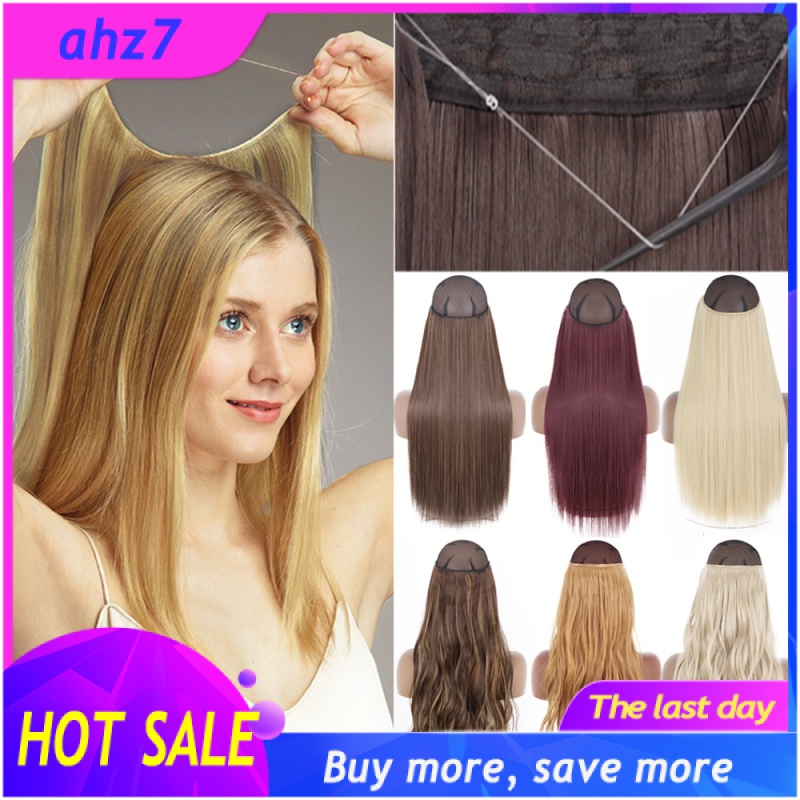Hot 】wig human hair original hair extension hair washable long No Clip