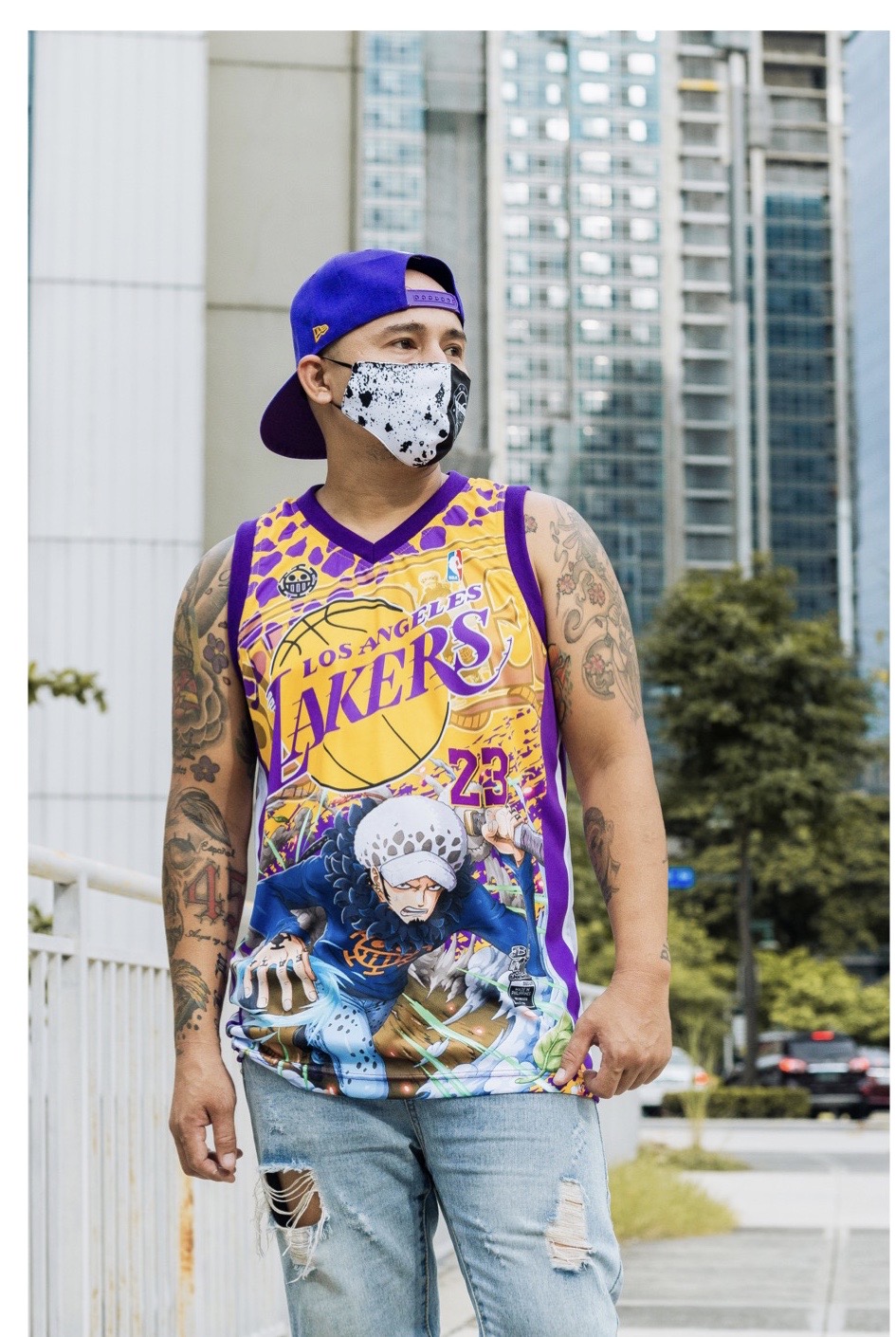 NBA x ONE PIECE - RORONOA ZORO - ANIME CODE DLMT018 FULL SUBLIMATION JERSEY  (FREE CHANGE TEAM NAME, SURNAME & NUMBER)