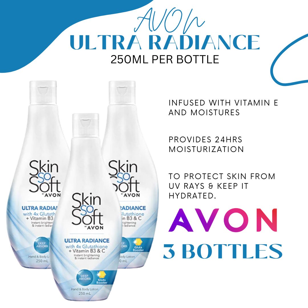 AVON Skin So Soft Ultra Radiance With 4x Glutathione Hand & Body Lotion ...