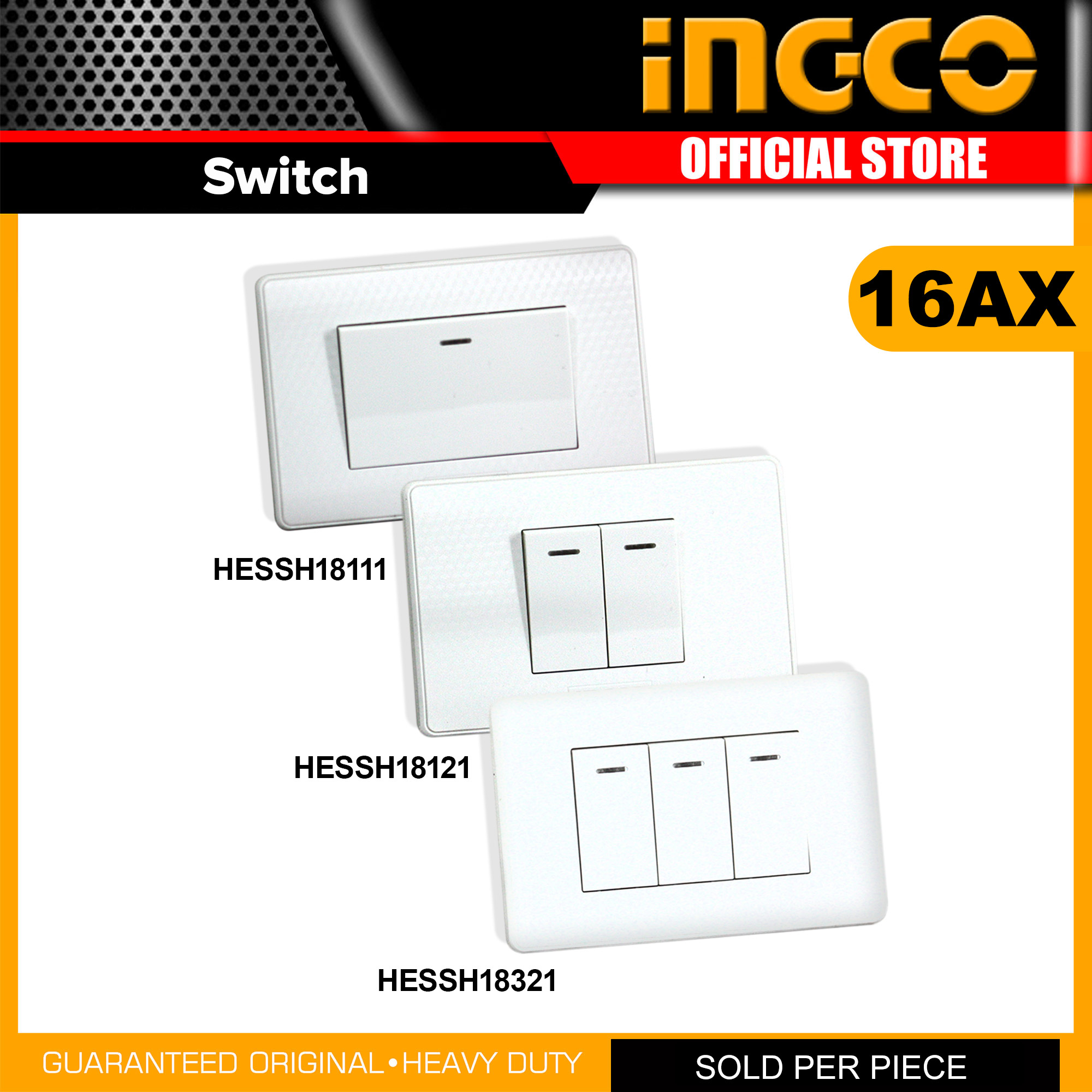 [SALE] INGCO Light Switch 1 Gang 1-Way Switch HESSH18111 | 2 Gang ...