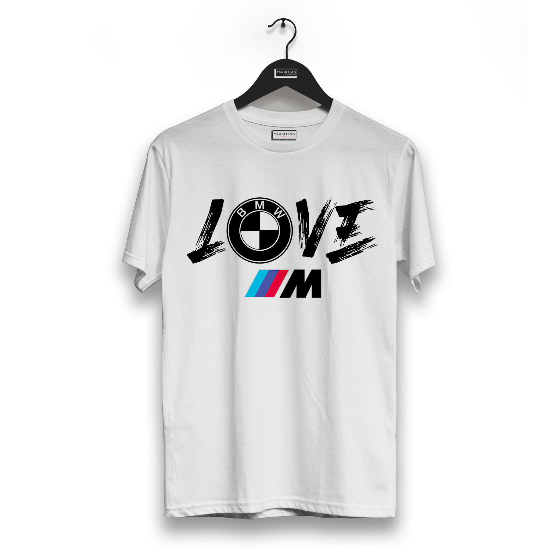 BMW M Power White Line T-Shirt  Shirts, Mens tshirts, Performance shirts