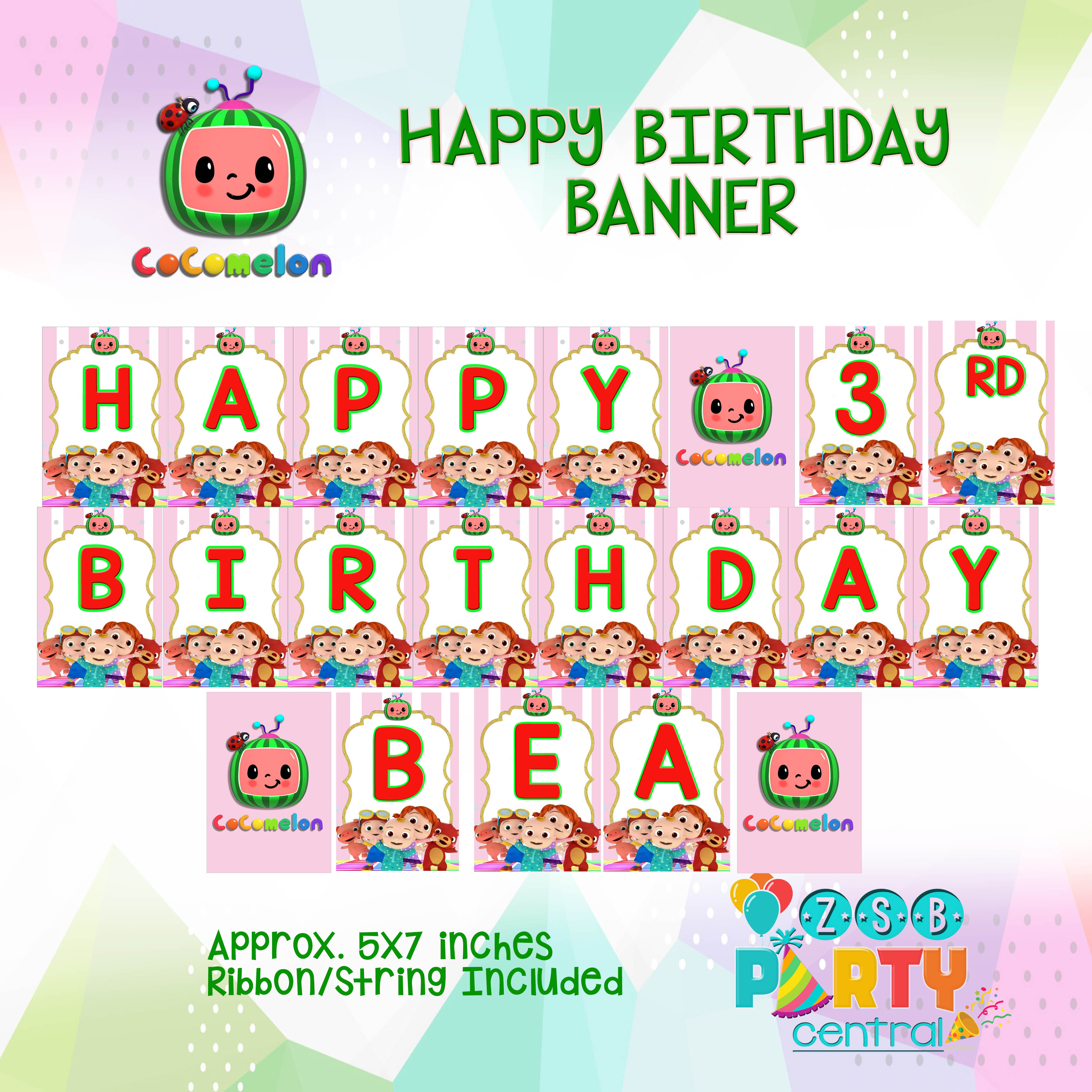 Cocomelon Birthday Banner Printable Free