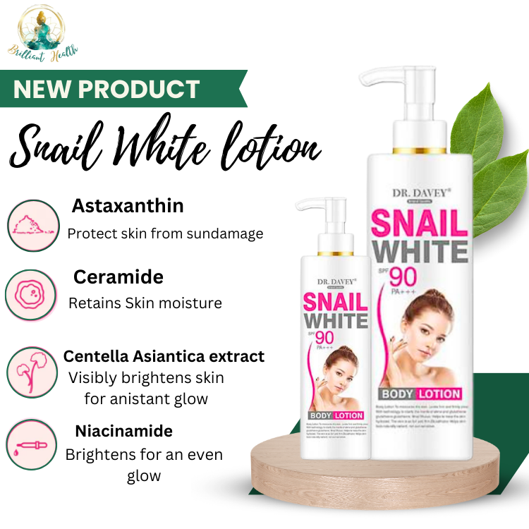 Authentic DR. DAVEY SNAIL WHITE LOTION SPF90 (Moisturizing, Whitening
