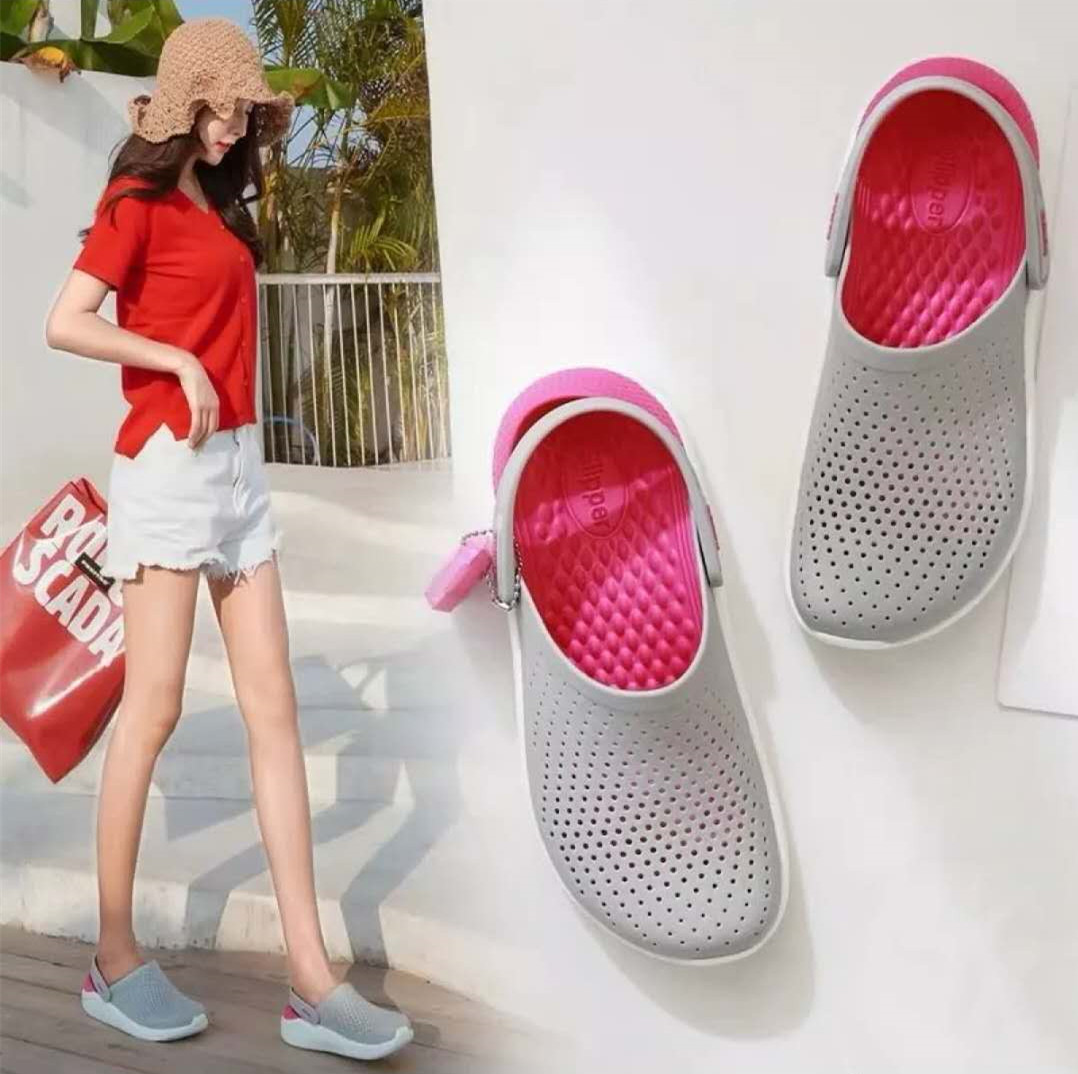 beach For Women's shoes Pink grey 
