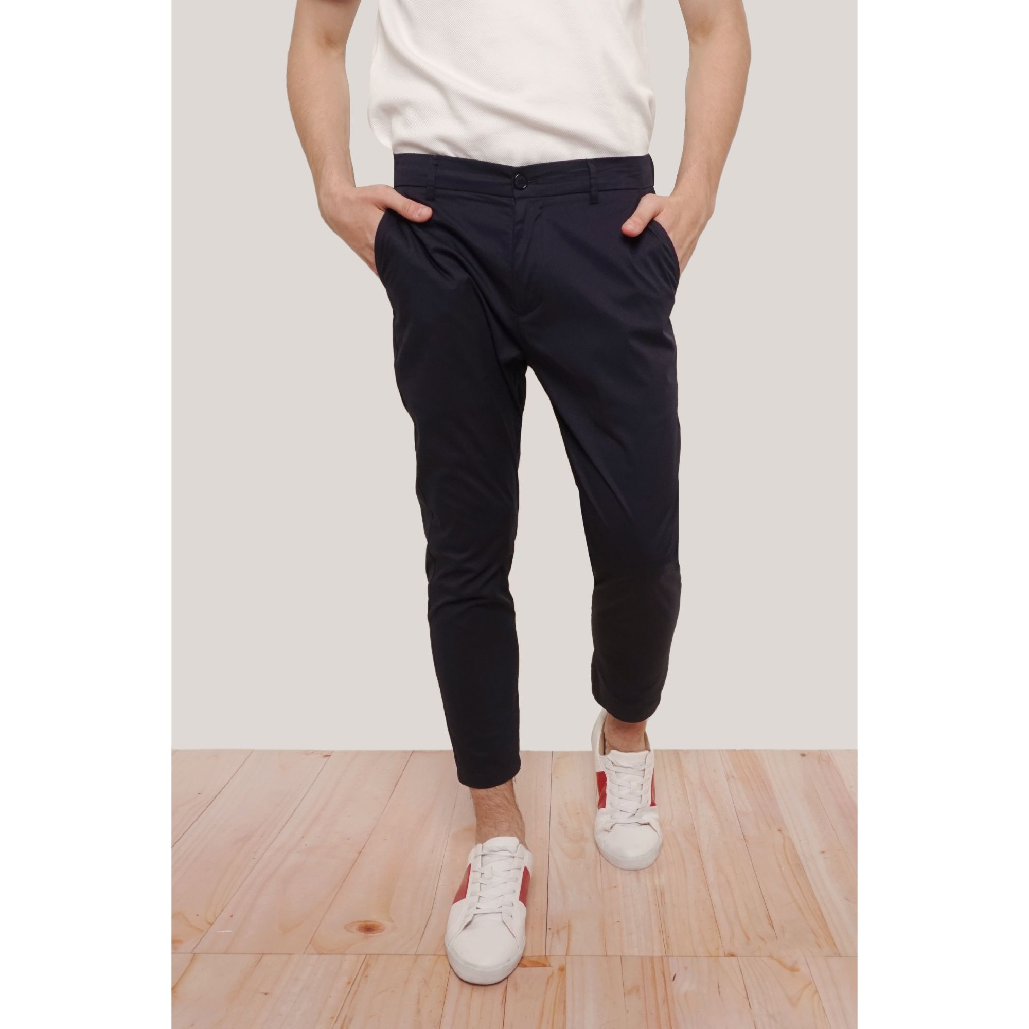 navy blue skinny dress pants