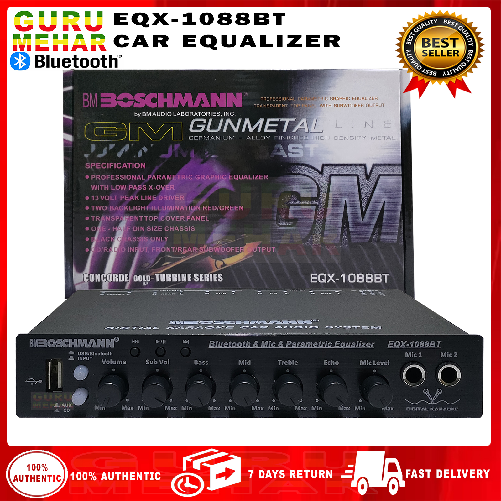 Car Equalizer Gun Metal 
