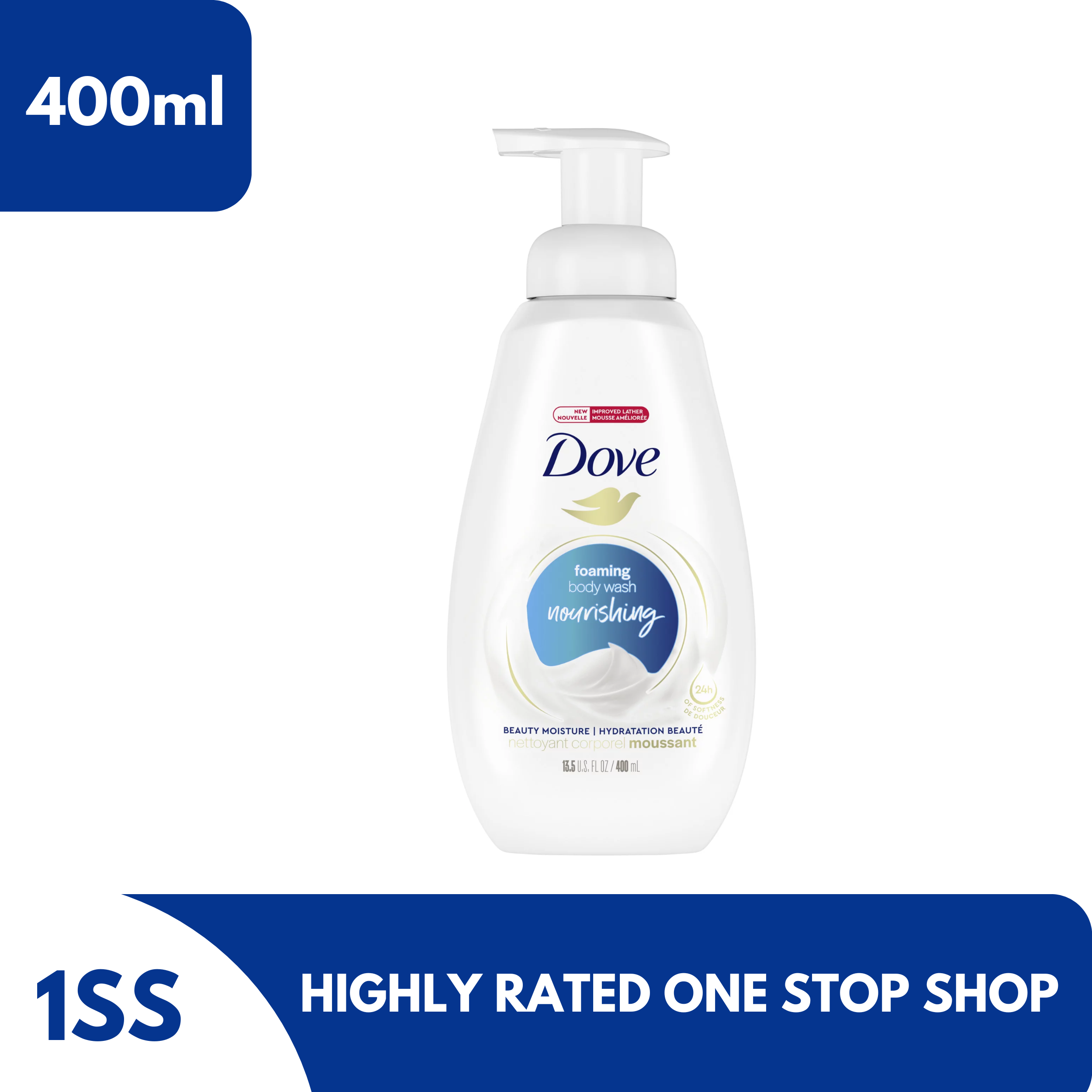 Dove Deep Moisture Shower Foam, 400ml Lazada PH
