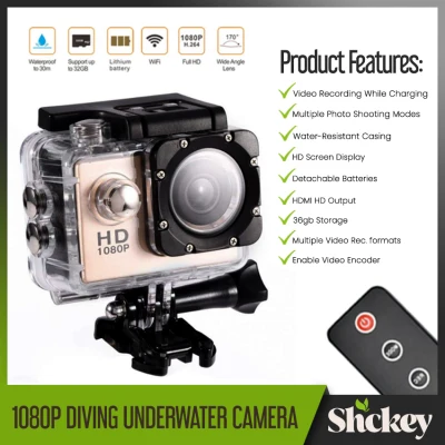 SHCKEY Waterproof Sports DV Extreme Sports Cameras Action Camera Full HD 1080P Diving Underwater 30m