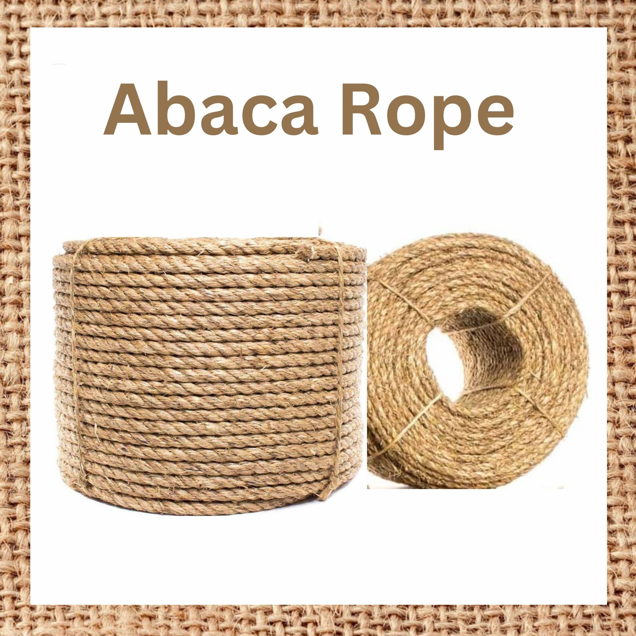 Manila Rope Twisted Abaca Natural for Indoor and Outdoor Use 3/8 Sold ...