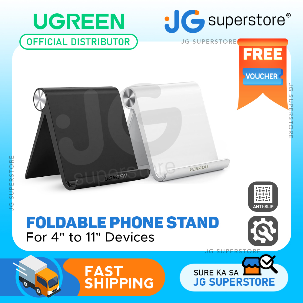 UGREEN Adjustable Phone Tablet Stand Multi-Angle Foldable Sturdy Portable  Holder for 4