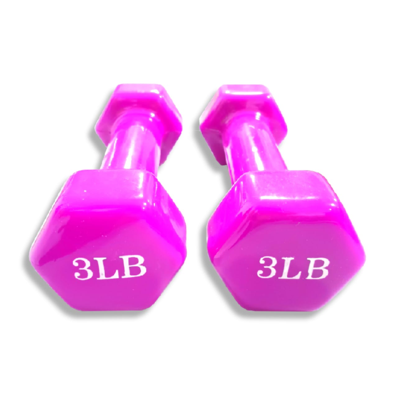 Solid 2LB and 3LB Vinyl Coated Dumbbells Training Weights 1 Piece and 1