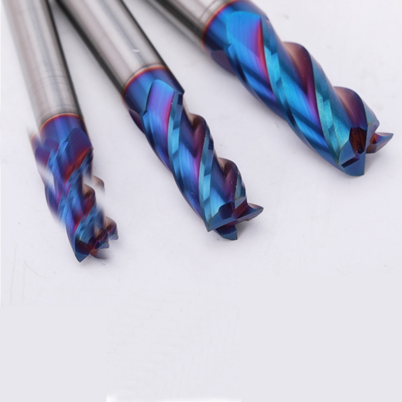 [LWF HOT]♝ HRC70 Tungsten Steel Flat End Mills Coating Blue Nano CNC