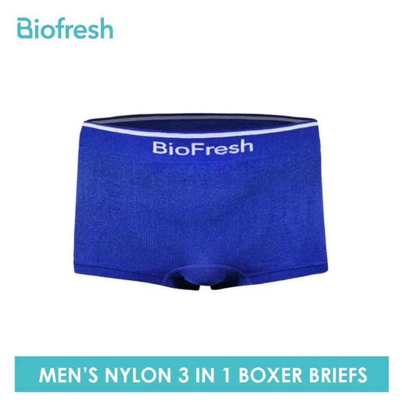 Biofresh Men's Antimicrobial Nylon Breathable Boxer Brief 5 pieces