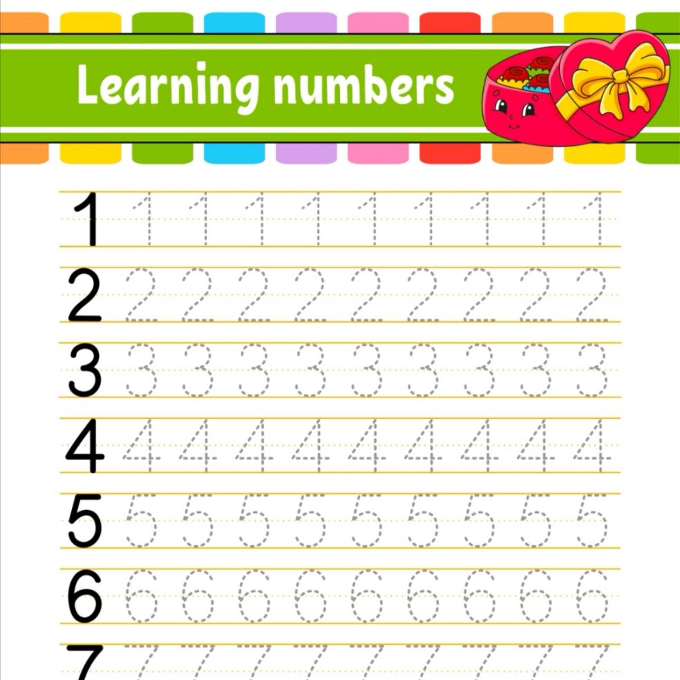 Tracing Lines and Numbers Laminated Worksheet | Lazada PH