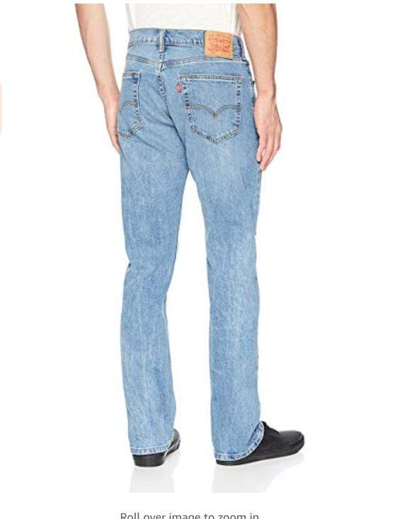 blue straight leg jeans mens