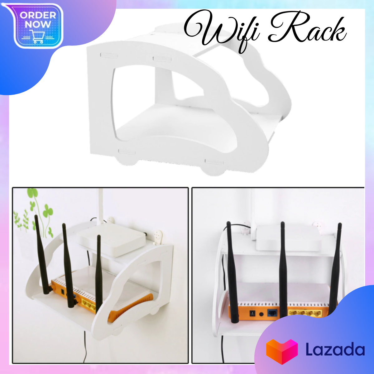 Wall Mount Wifi Router Storage Rack MagicTelephone Storage Rack Settop