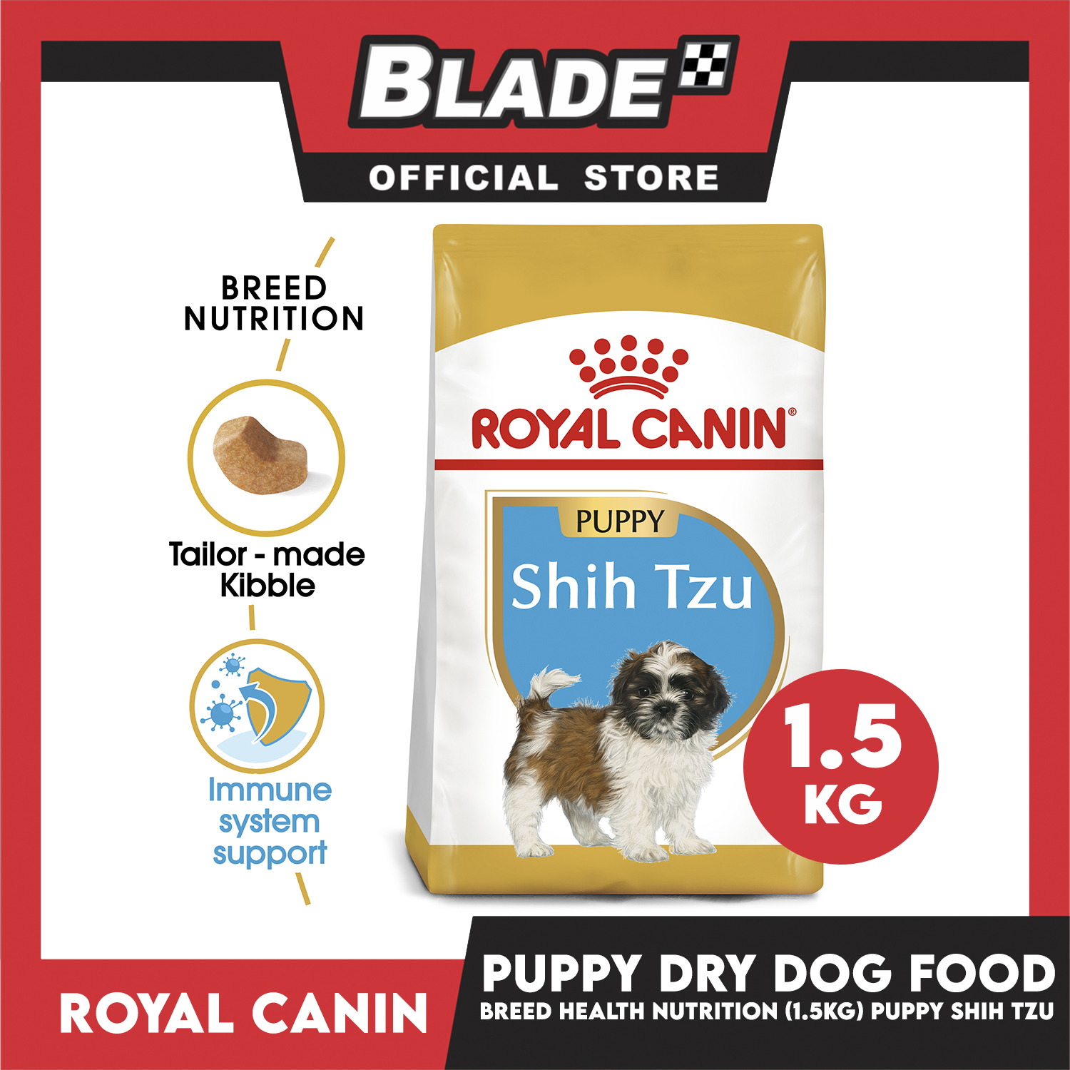 Royal Canin Breed Health Nutrition Shih Tzu Puppy Dry Dog Food 1.5kg