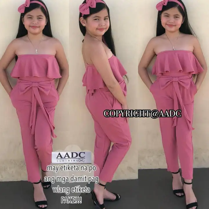 Aadc Clothing Kids Wear Fashion For Girls Tube Jumpsuit With Turban Lazada Ph