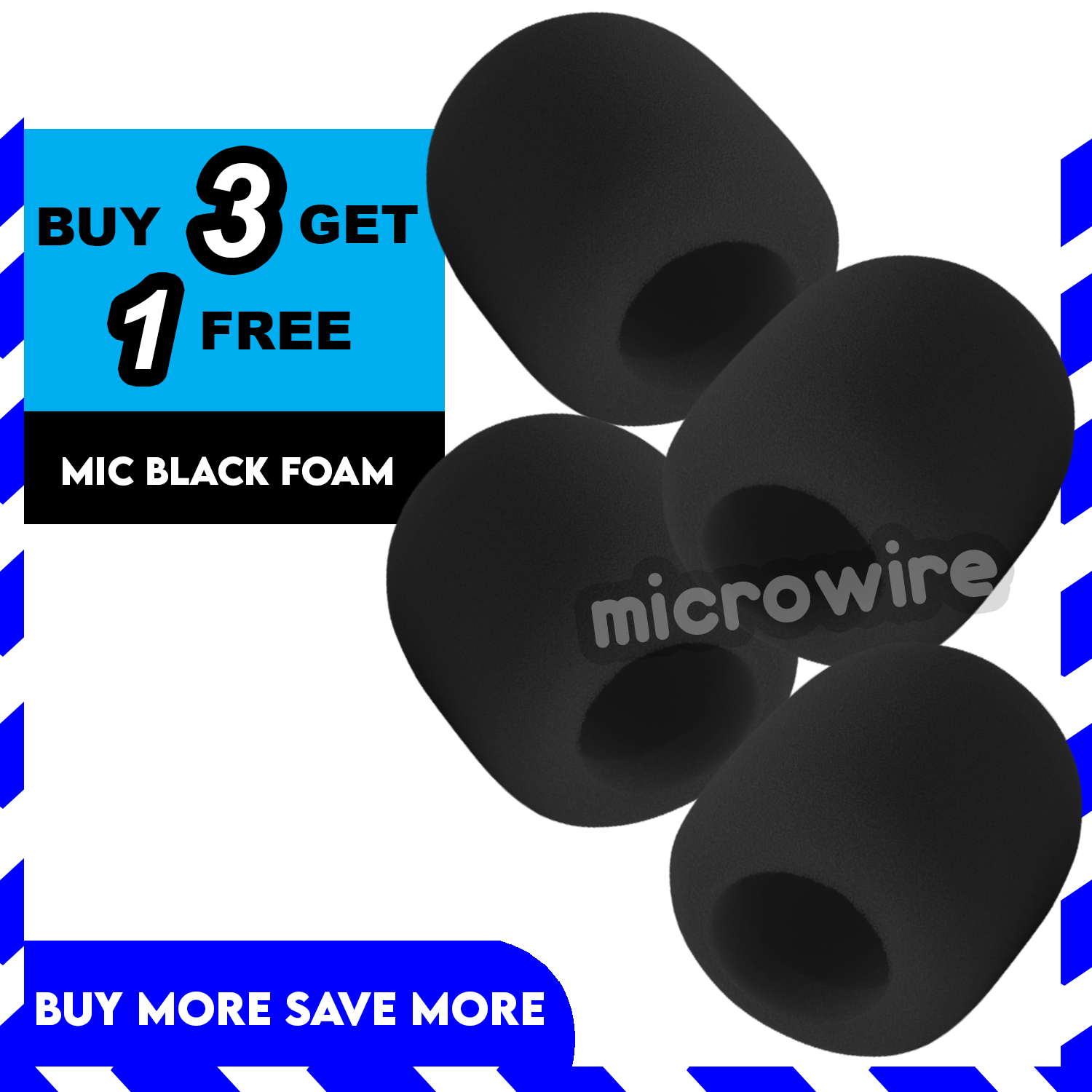 PROMO!!! Black Microphone Foam Makapal Microphone Foam Cover Large Size