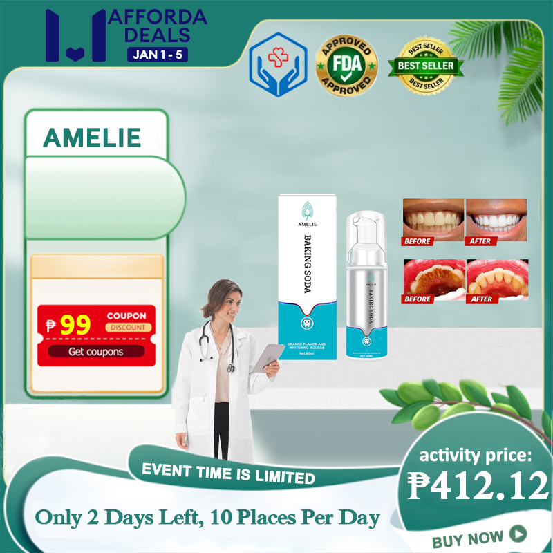 【1.1 Limited time order】AMELIE Foam toothpaste Press-type whitening ...