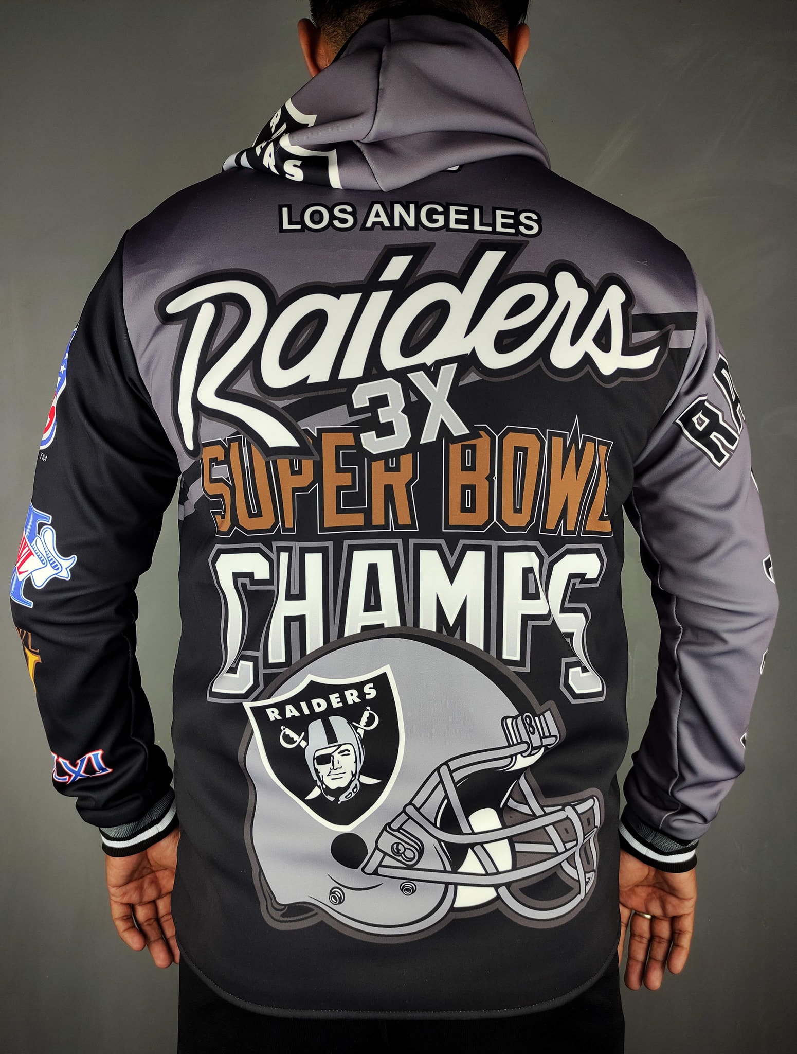 90s raiders 3times championship jacket-