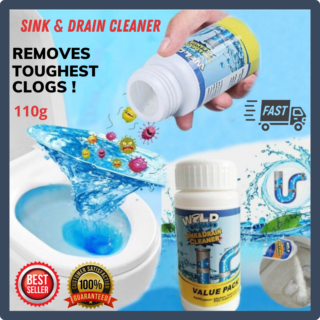 WILD TORNADO SINK AND DRAIN CLEANER clog remover baradong toilet bowl declogger clogged remover