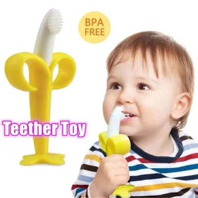 Boutique hot sale Silicone Teether Baby Toys Toothbrush Silicone Food Grade BPA Free Baby Bite toy