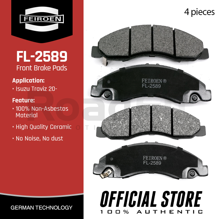 FEIROEN FL-2589 Front Brake Pads for Isuzu Traviz 2020- (DB2589