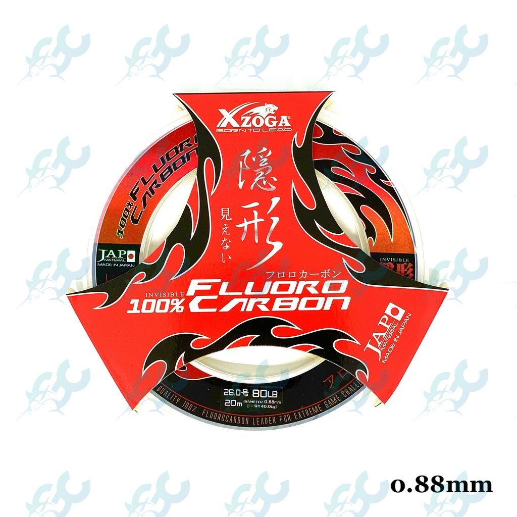 Xzoga Fluorocarbon Leader (30Lb/40Lb/50Lb/60Lb/80Lb/100Lb)