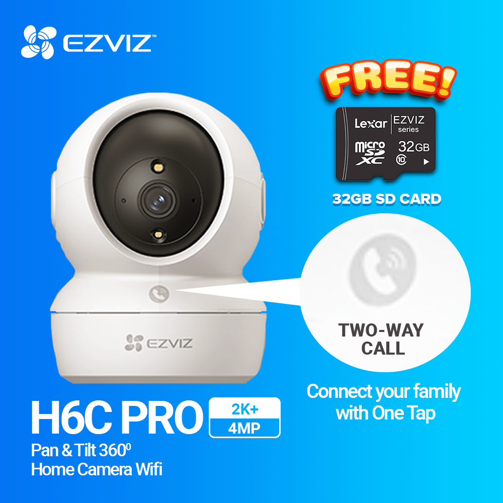 EZVIZ C6N 4MP/2K+ Home Security Wifi Camera Wireless 360°Pan/Tilt