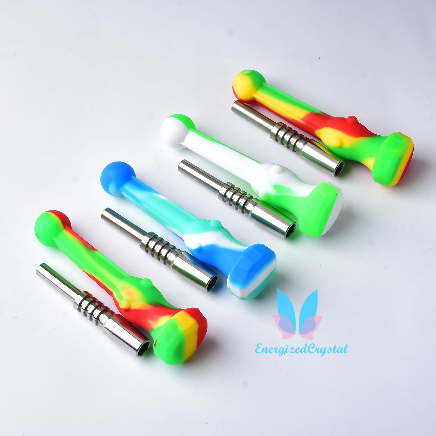 Silicone NC with Stainless Steel Tip & Quartz Tip Dab Straw Oil