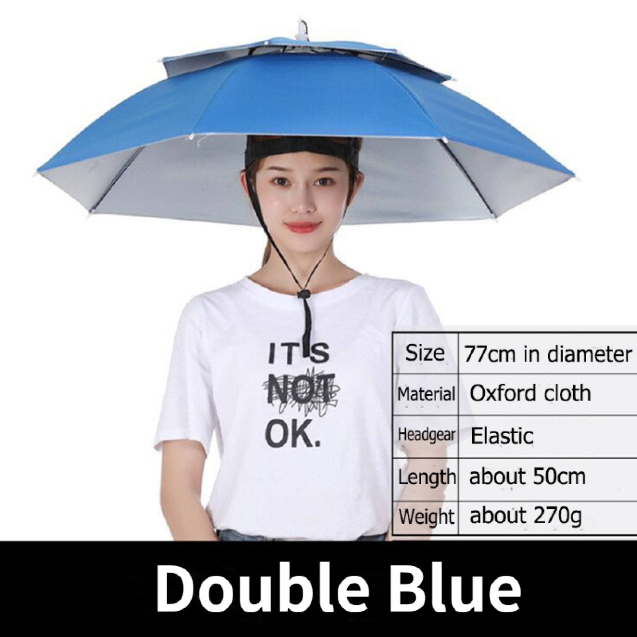 Head Umbrella For Adults Umbrella Hat Foldable Golf Umbrella Folding ...