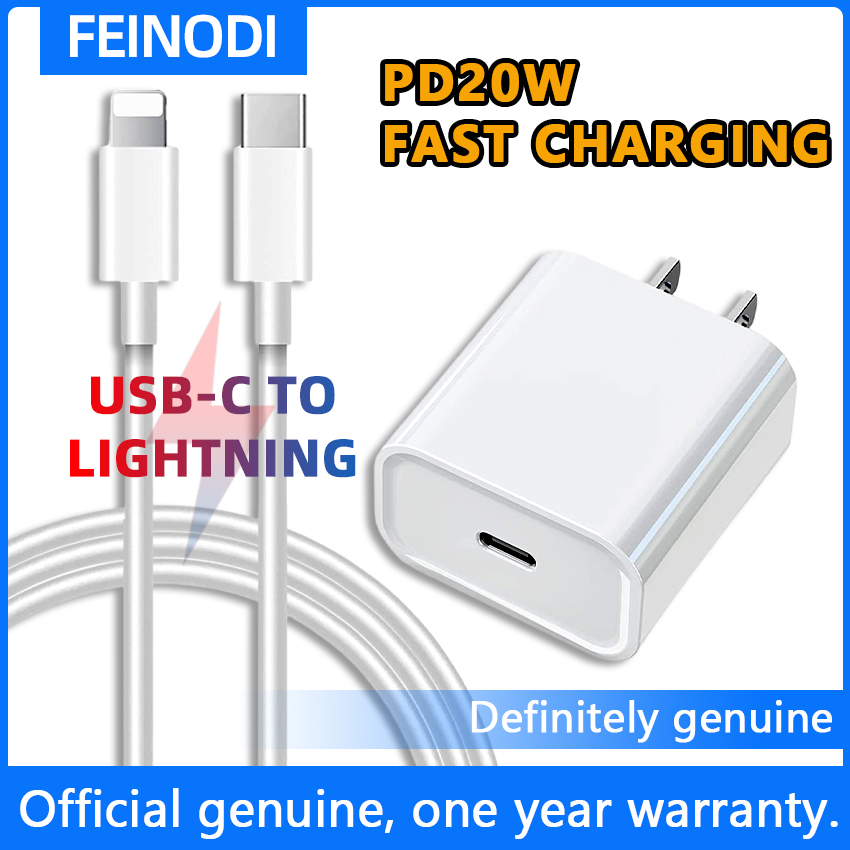 FEINODI 20W lPhone USB-C Power Adapter , USB-C 20W Charger Cable ...