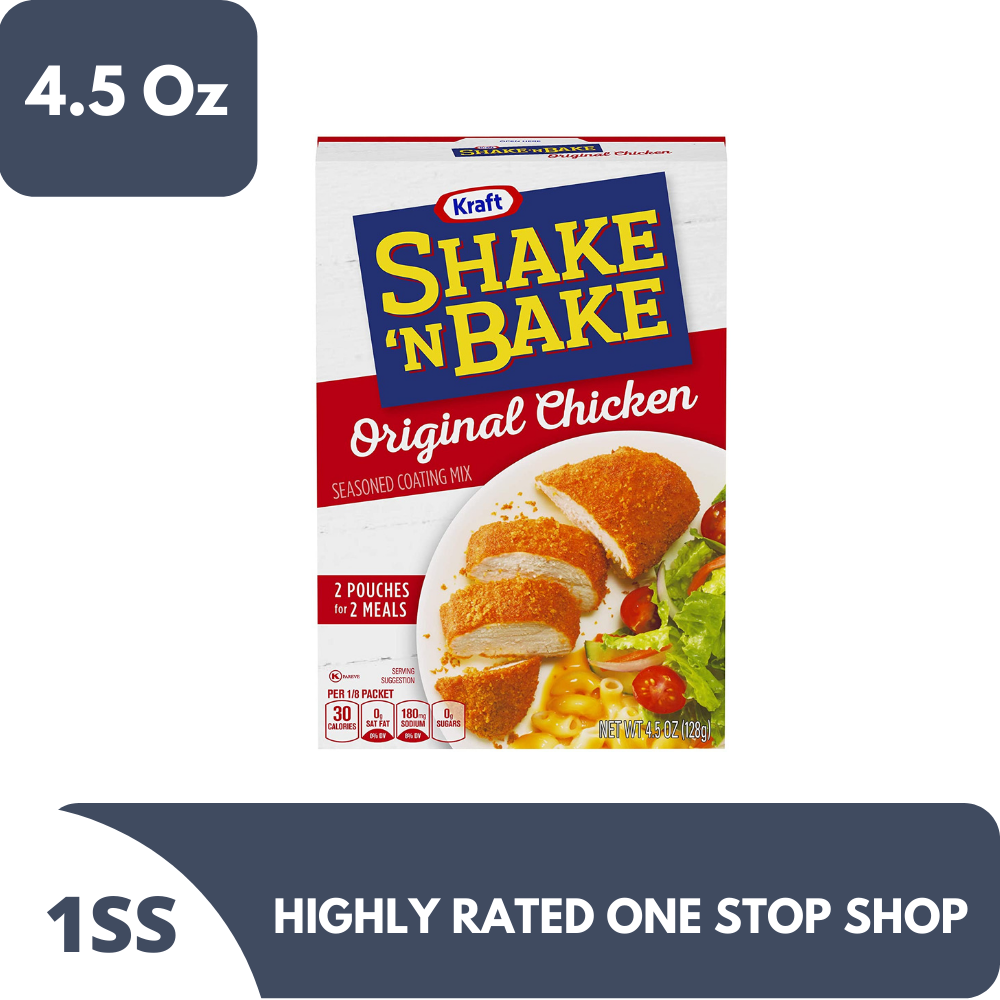 Shake N Bake Original Chicken Seasoned Coating Mix 4.5Oz (2 Boxes)
