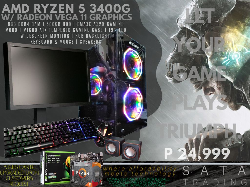 ALL BRANDNEW RYZEN 5 3400G WITH BUILT 