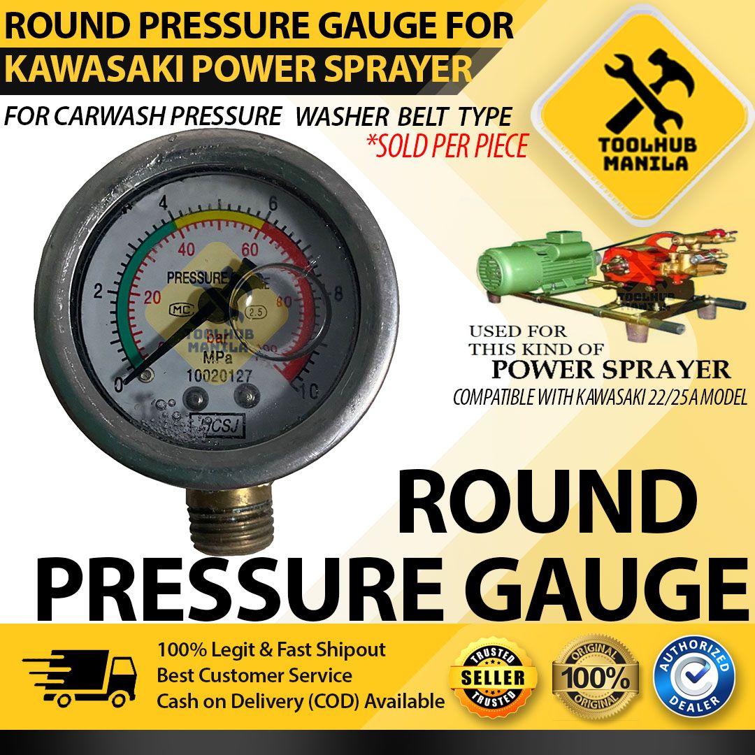 Round Pressure Gauge for Kawasaki Pressure Washer Belt type Car Wash