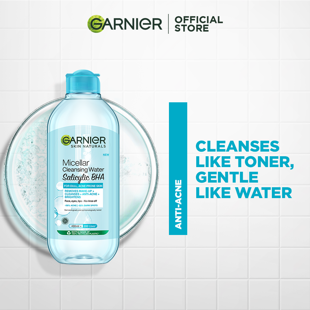 Garnier Micellar Water Salicylic Acid BHA (400mL) Makeup Remover