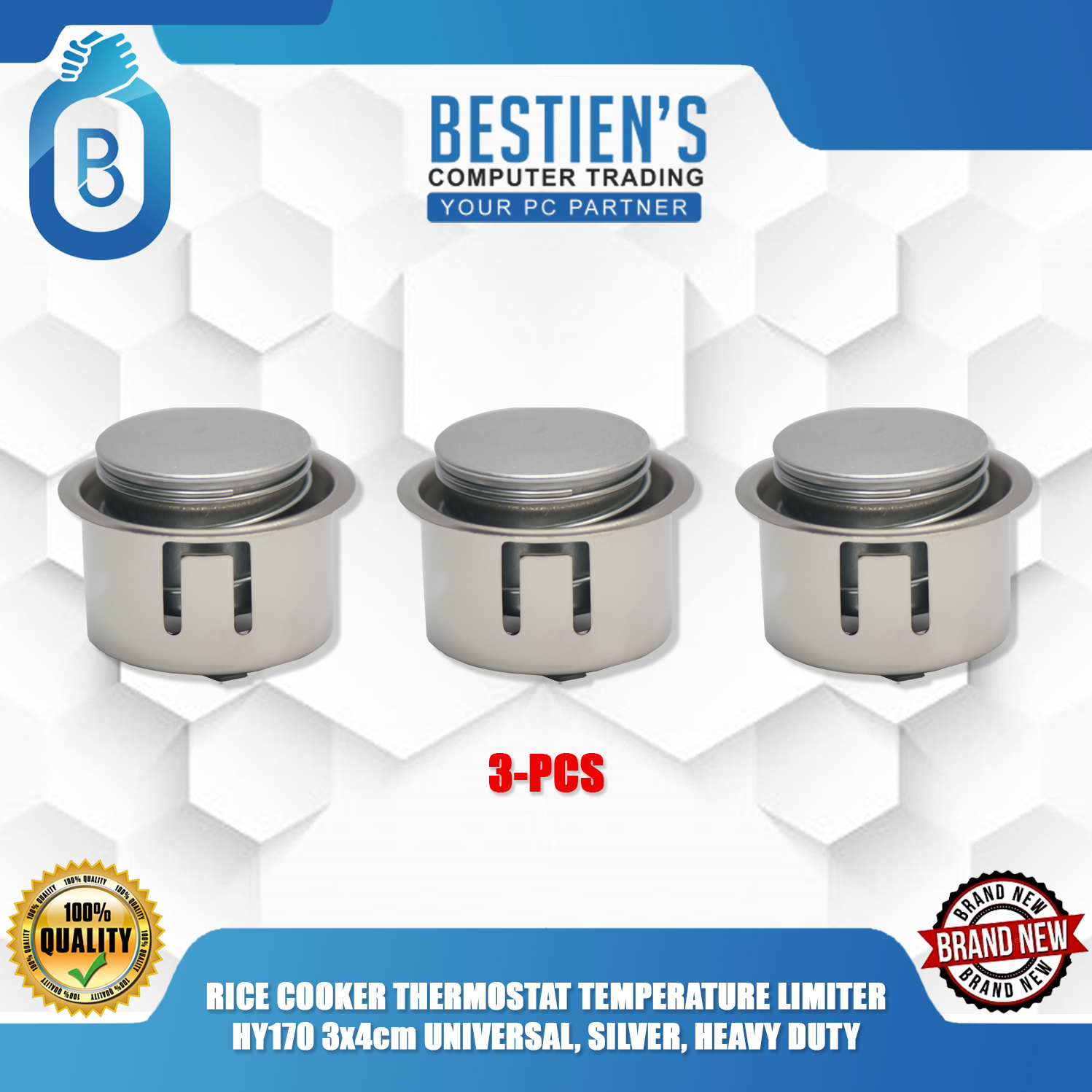 RICE COOKER THERMOSTAT TEMPERATURE LIMITER, HY170 3x4cm UNIVERSAL, SILVER, HEAVY DUTY Lazada PH