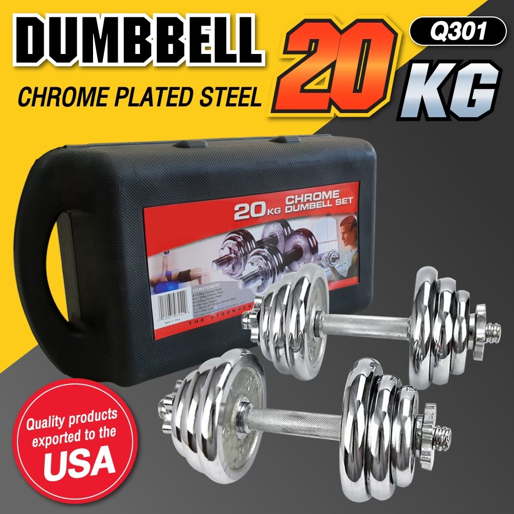 York Fitness Dumbbell Chrome Set Chrome Plated Steel Chromium