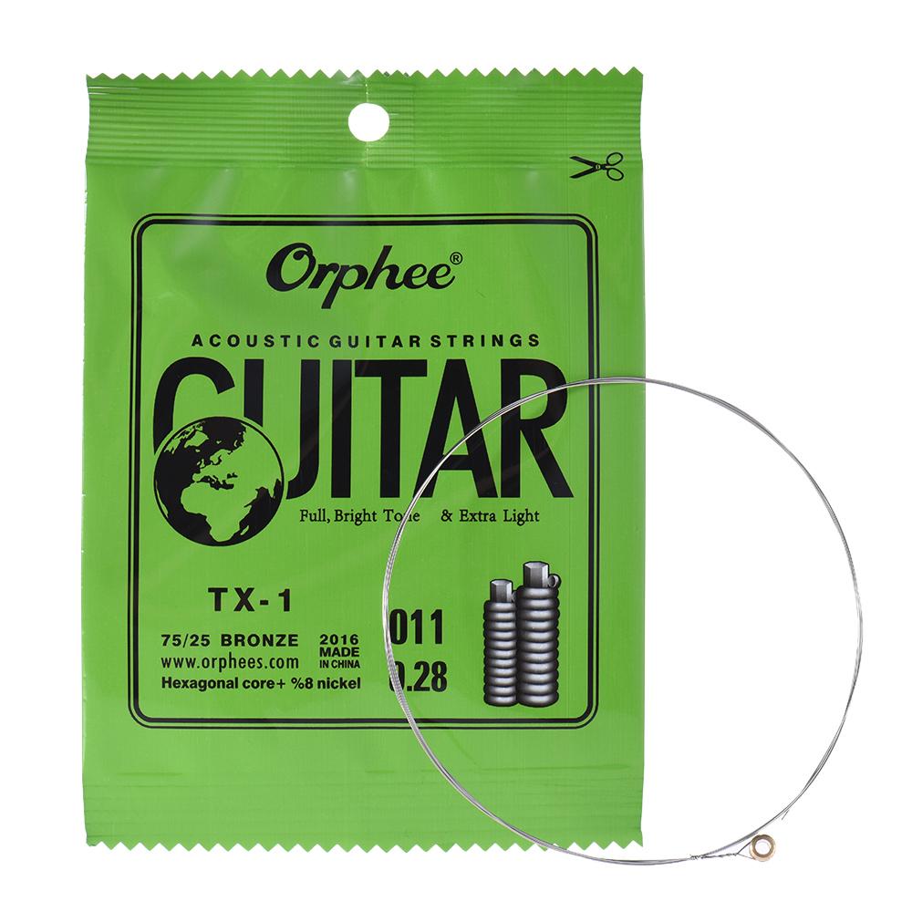 Orphee TX1 Single String Replacement for Acoustic Folk Guitar 1st E